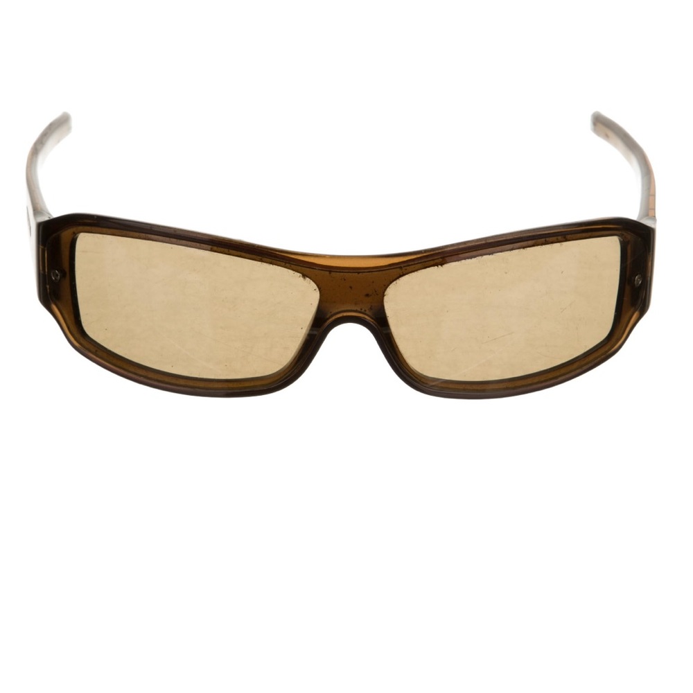 Gucci shield tinted glasses